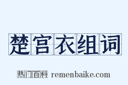 楚宫衣组词是什么意思的图片